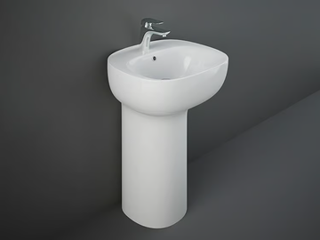 RAK-ILLUSION - Single pedestal ceramic washbasin by RAK Ceramics - view 2
